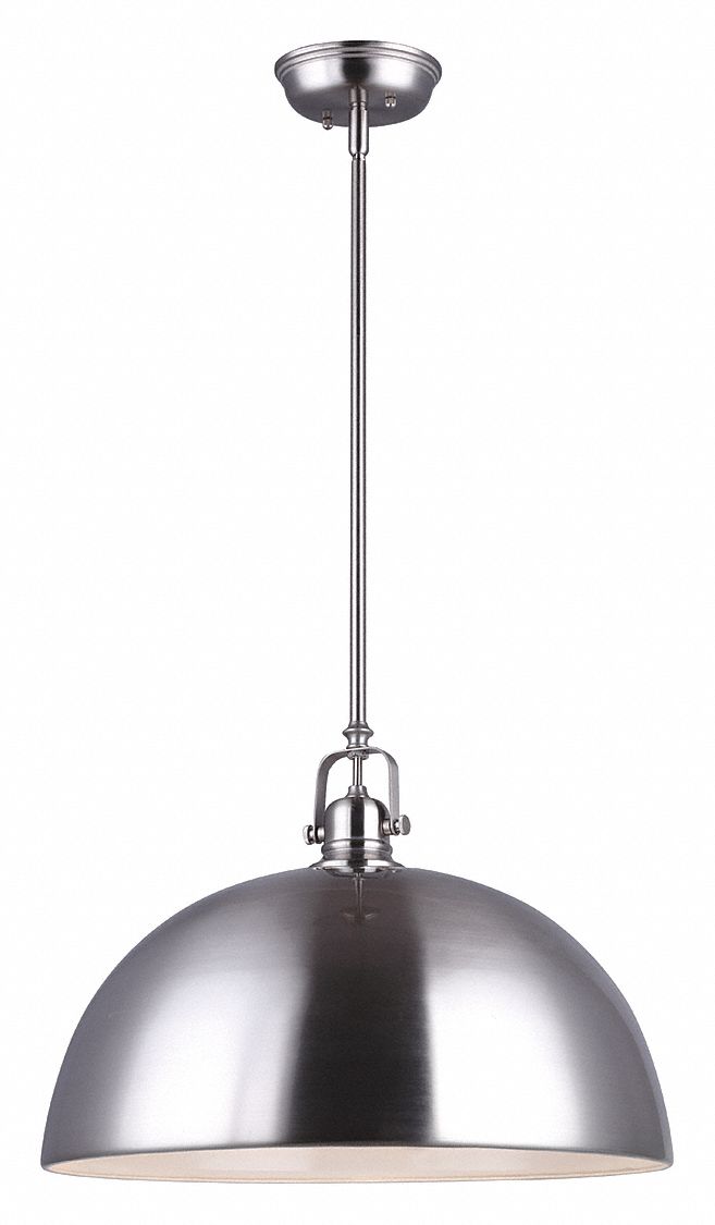 POLO PENDANT LIGHT, INCANDESCENT, METAL, SILVER, 115V AC, 17 5/7 IN LENGTH