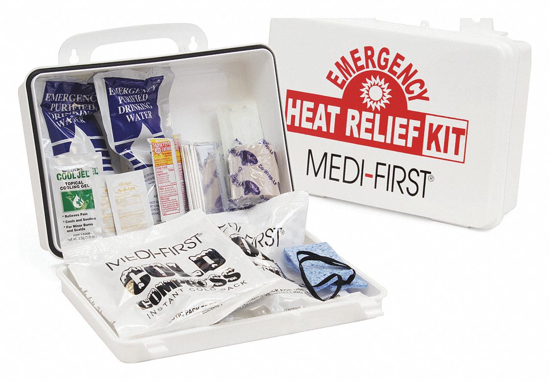 MEDIQUE, Heat Relief Kit,Helps Lower Body Temp. 62UM46740H1SK Grainger