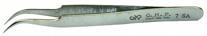 Very Fine Point Tweezer, Bent Tips, 115mm