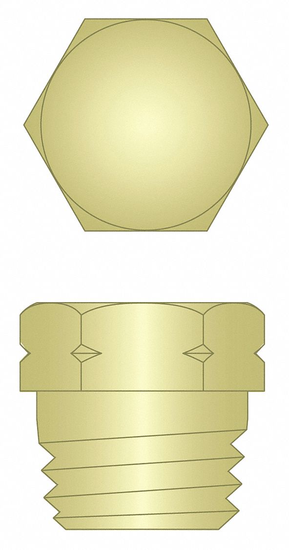 Grease Plug 1/4 -28 Frm 9/32 Hex Head