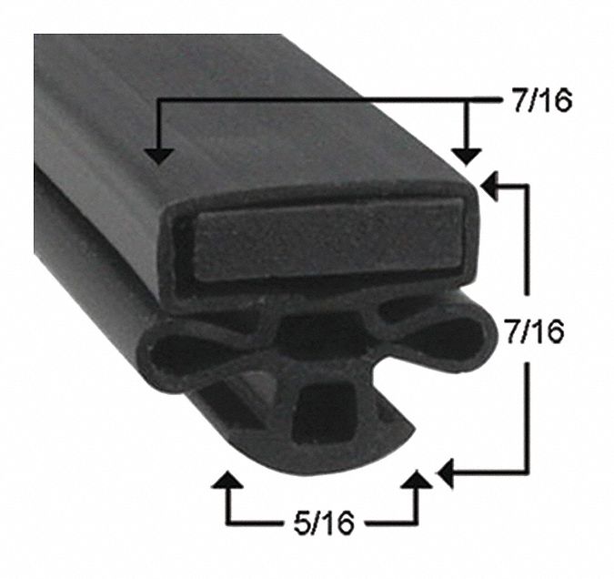 Door Gasket, 21-3/4" x 50-3/4"