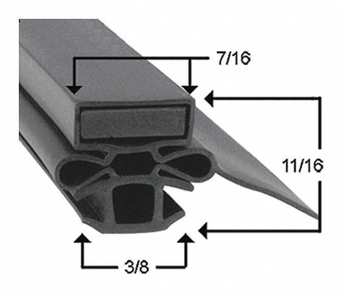 Door Gasket, 6-7/8" x 41-1/4": For CB53/CB84, Fits Norlake Brand