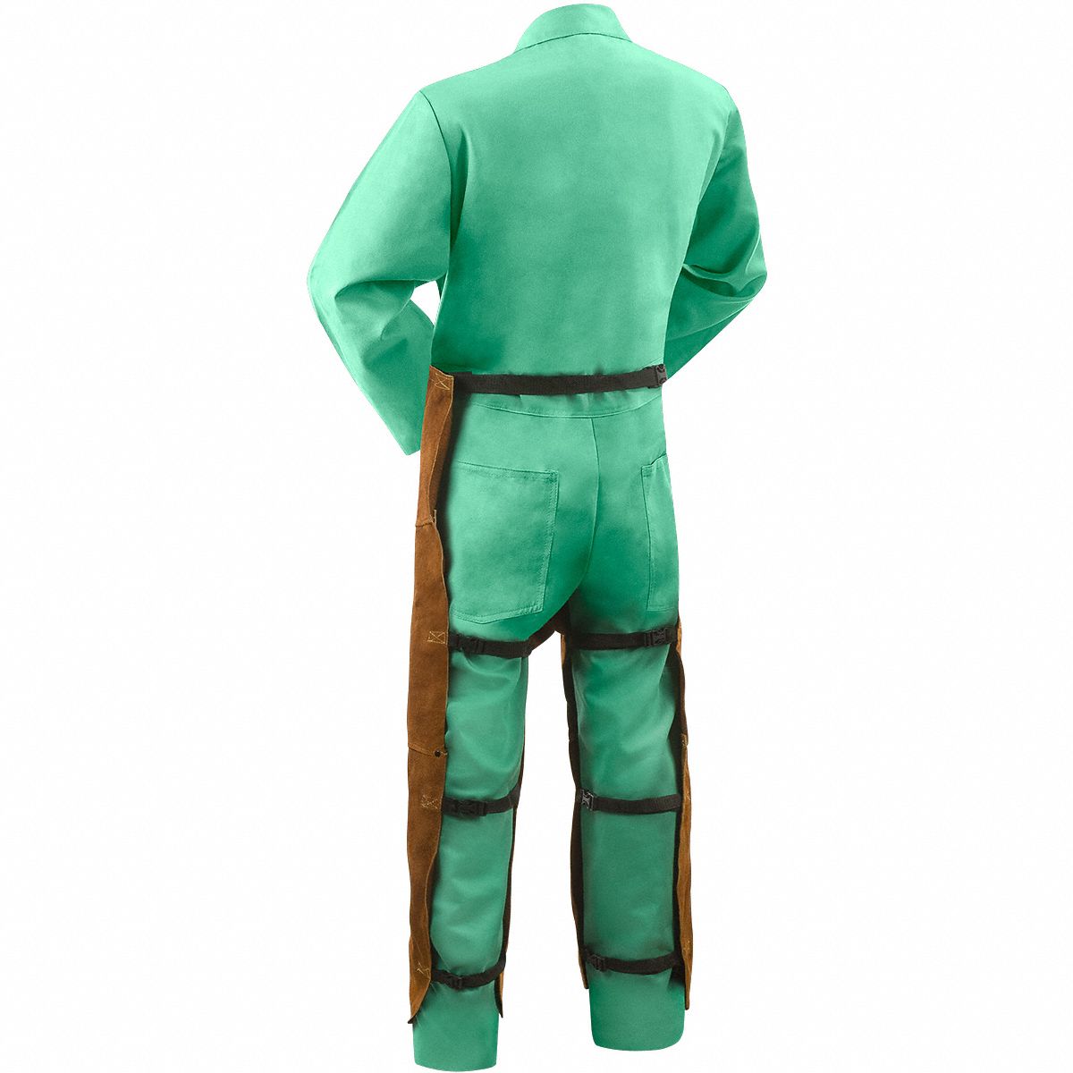 STEINER Welding Chaps 29 in Inseam, 39 in Overall Lg, Cowhide, Brown