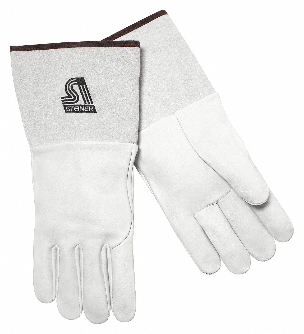 Steiner 02275-M MIG Gloves Medium Soft-Buck Gray Split Deerskin Foam Lined Back 