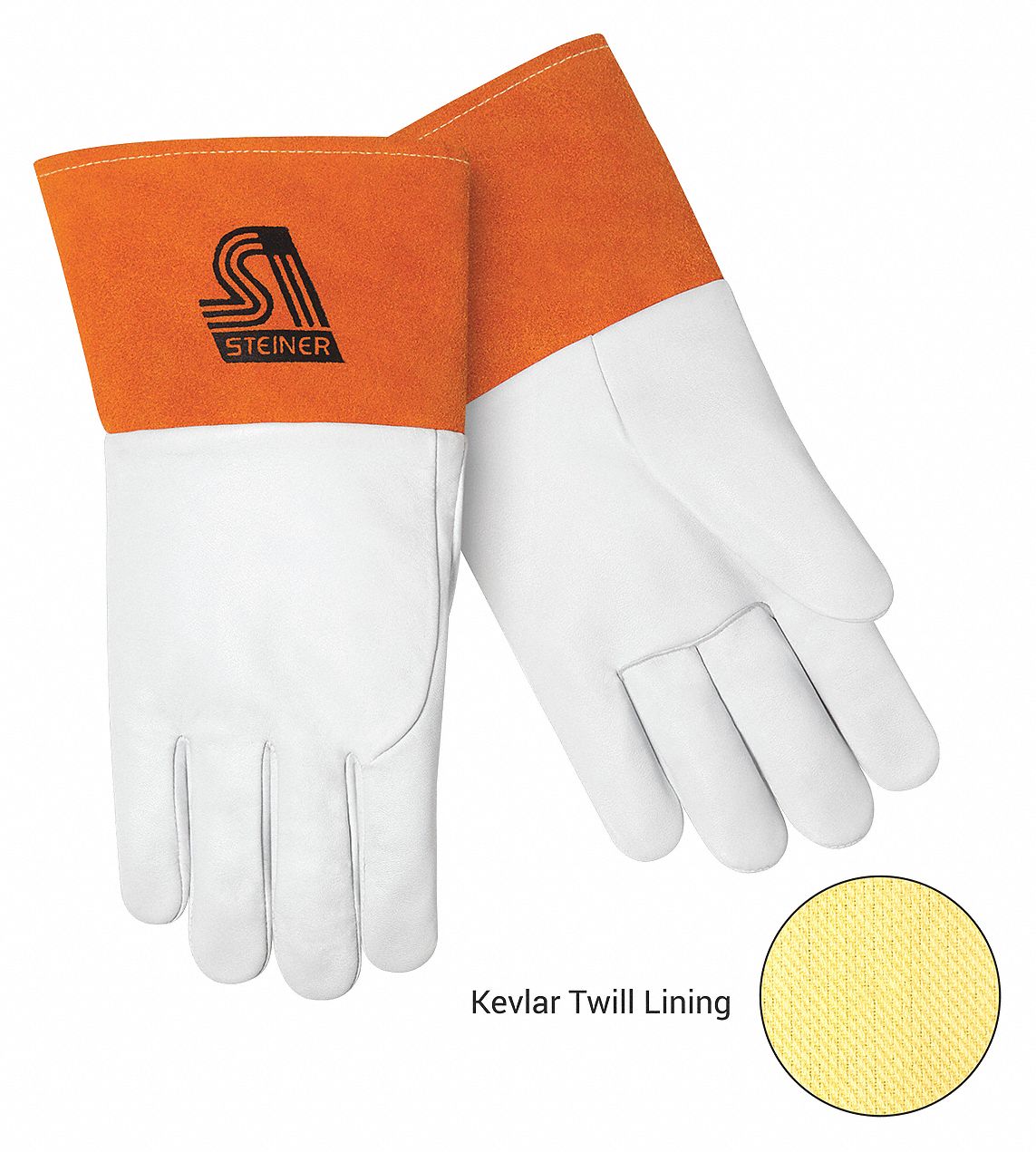 Straight Thumb, Gauntlet Cuff, TIG Welding Gloves,Kevlar(R)Lined,L,PR