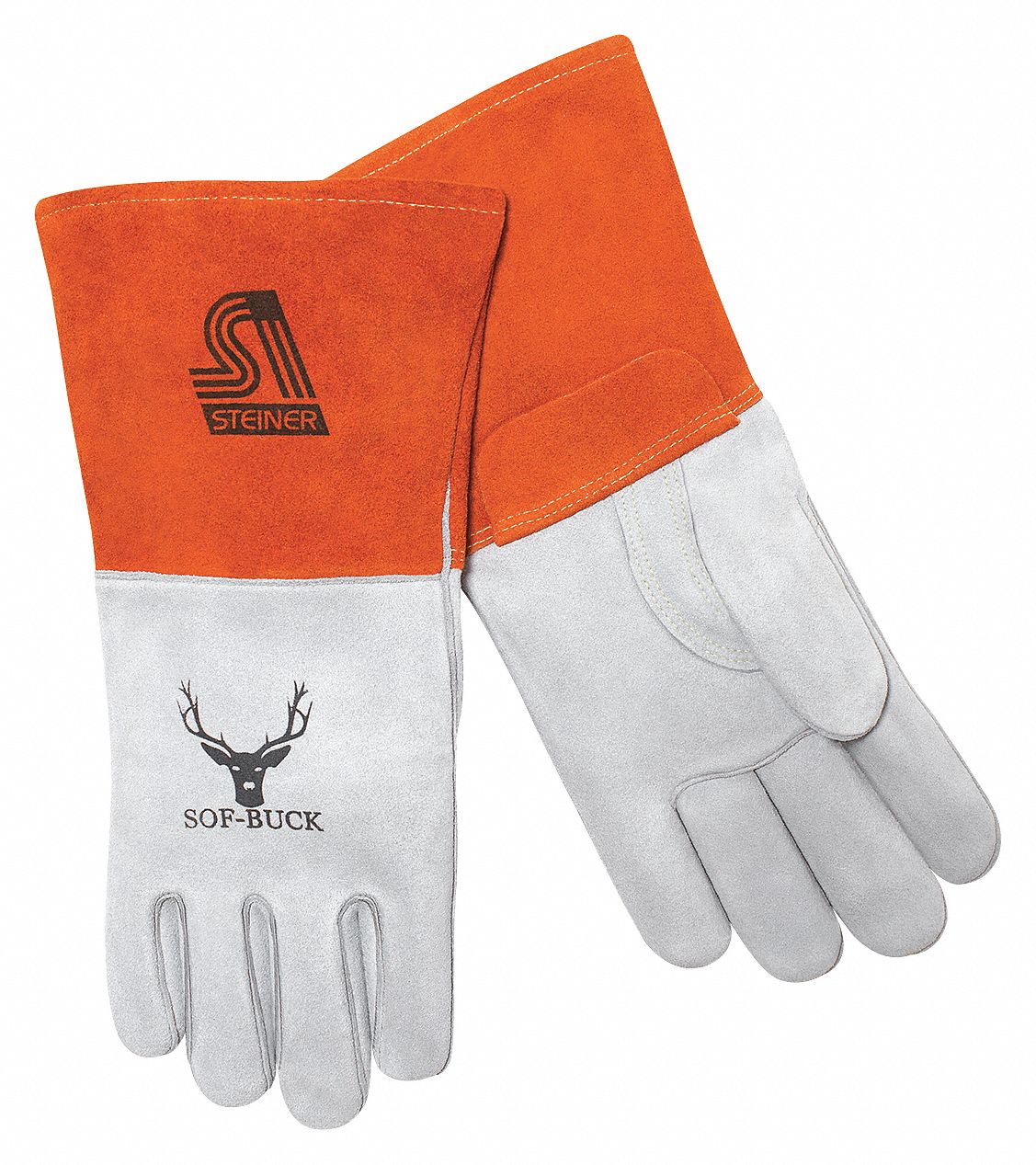 GANTS DE SOUDURE MIG,MANCHETTE LONGUE,G,POUCE DROIT,MANCHETTE DE GANTELET,CUIR DE CHÈVRE,BRUN