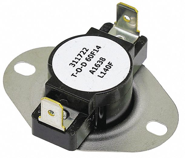 Limit Switch, 140 Degrees F, One Time: Fits Envirotec Brand