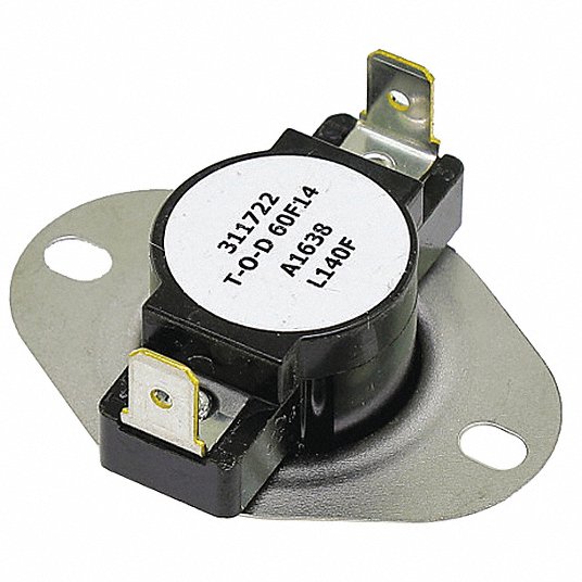 Limit Switch, 140 Degrees F, One Time: Fits Envirotec Brand