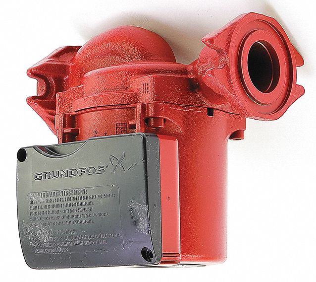 Hydronic Circulating Pump: Std, Grundfos, Flanged, 2/25 HP, 25 ft Max. Head, 6 1/2 in Face to Face
