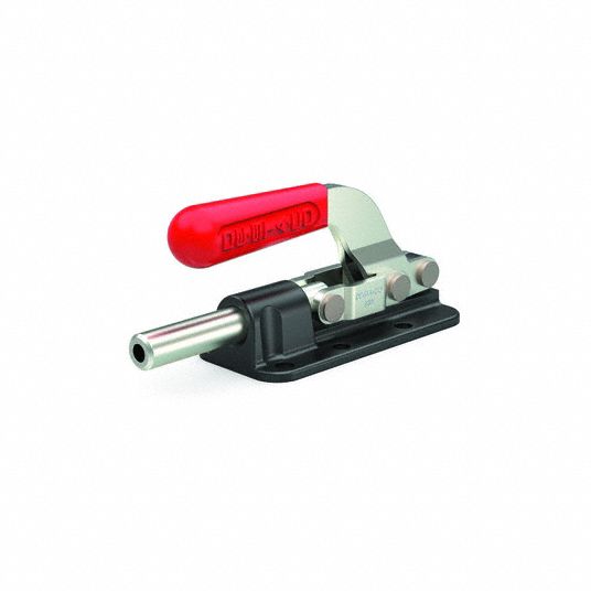 DE-STA-CO Straight Line Clamp: Flange Base Mounting, Std Horizontal Handle,  2.03 in Arm Lg, 3/8-16