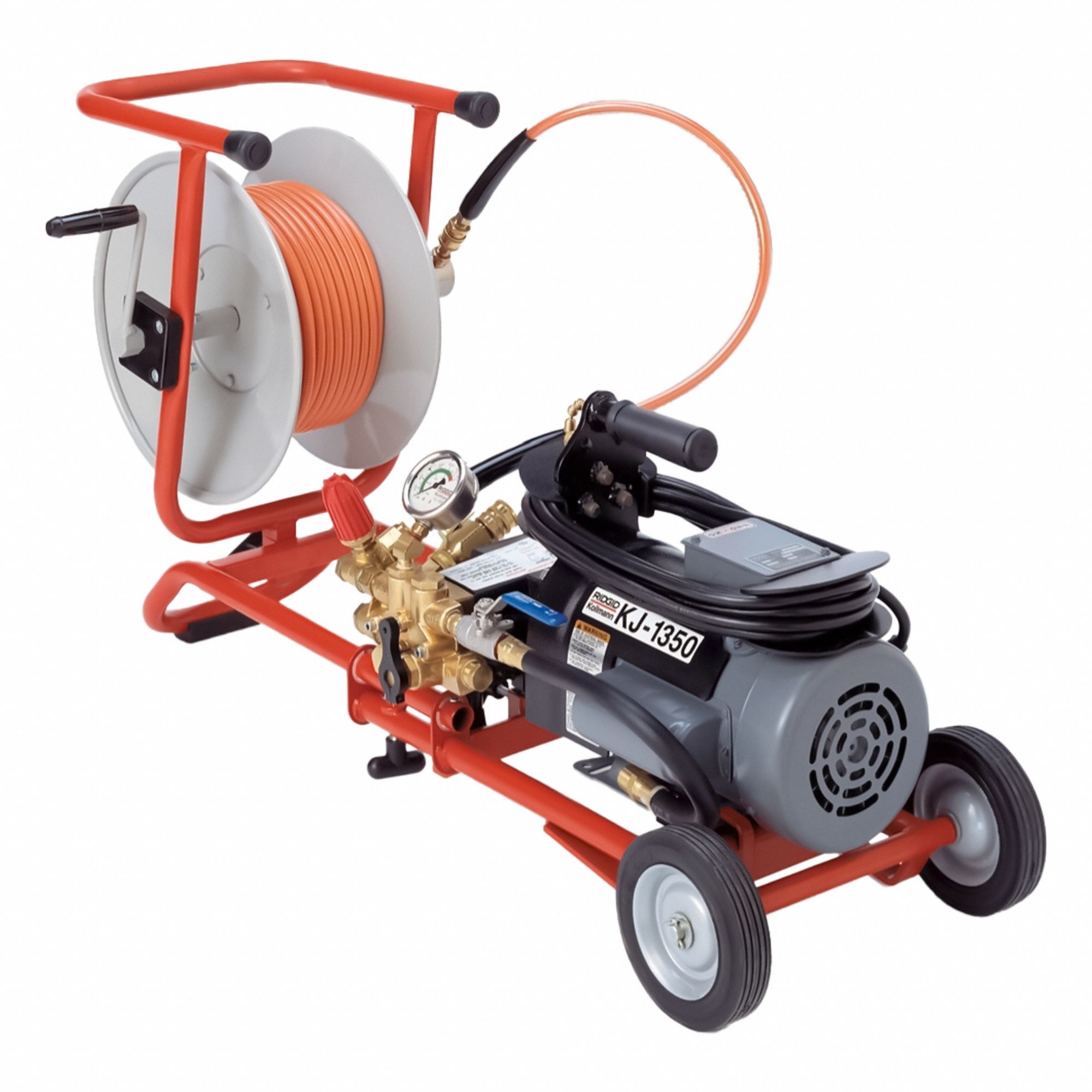 Corded Water Jetter: Corded, For 1 1/4 in to 4 in Pipe, 1/4 in Hose Dia., 100 ft Hose Lg.