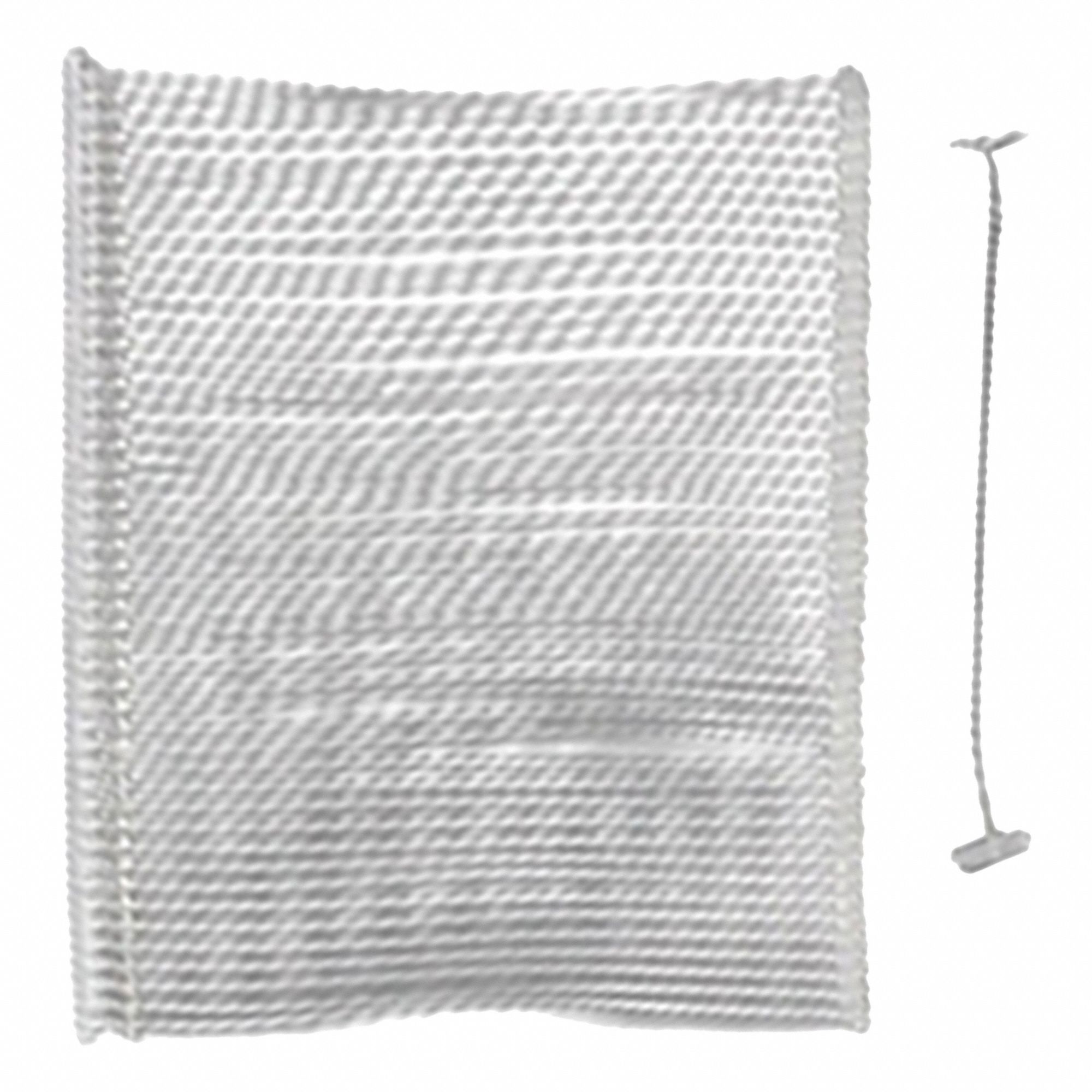 Tag Fastener: Straight, Clear, 3 in Overall Lg, Plastic