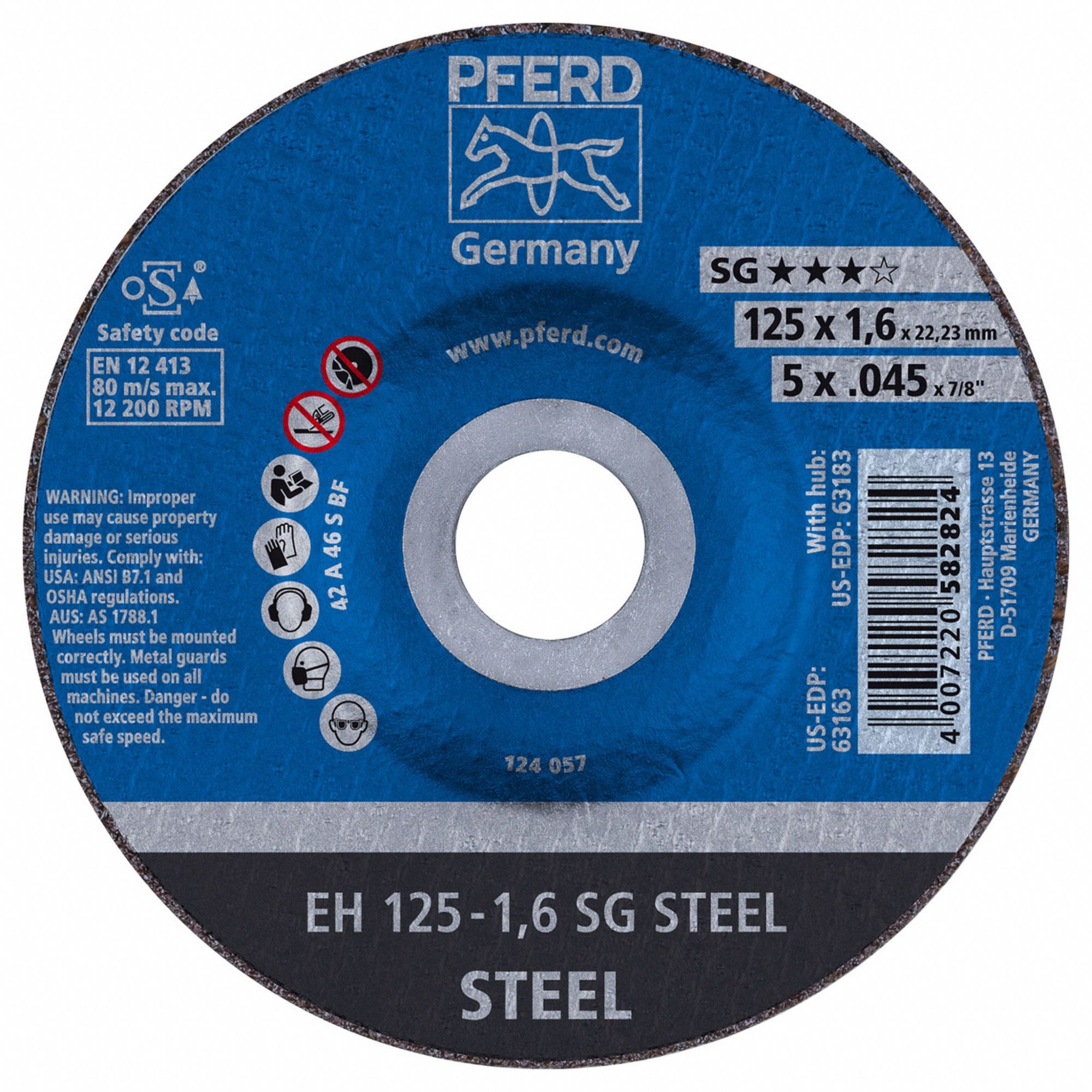 DepressdCntrCtOffWhl, 7/8"CN, UnthreadHle