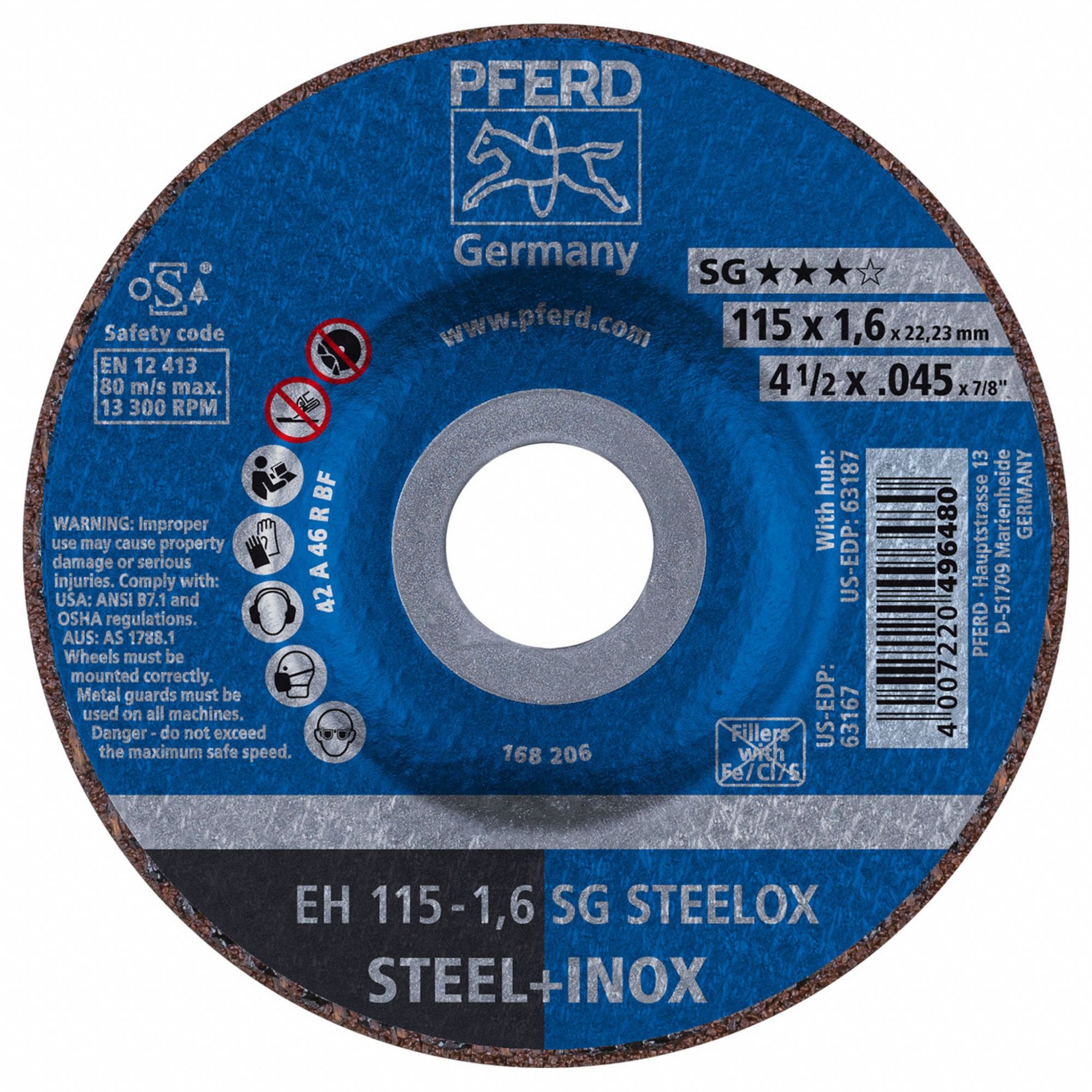 DepressdCntrCtOffWhl, 7/8"CN, UnthreadHle