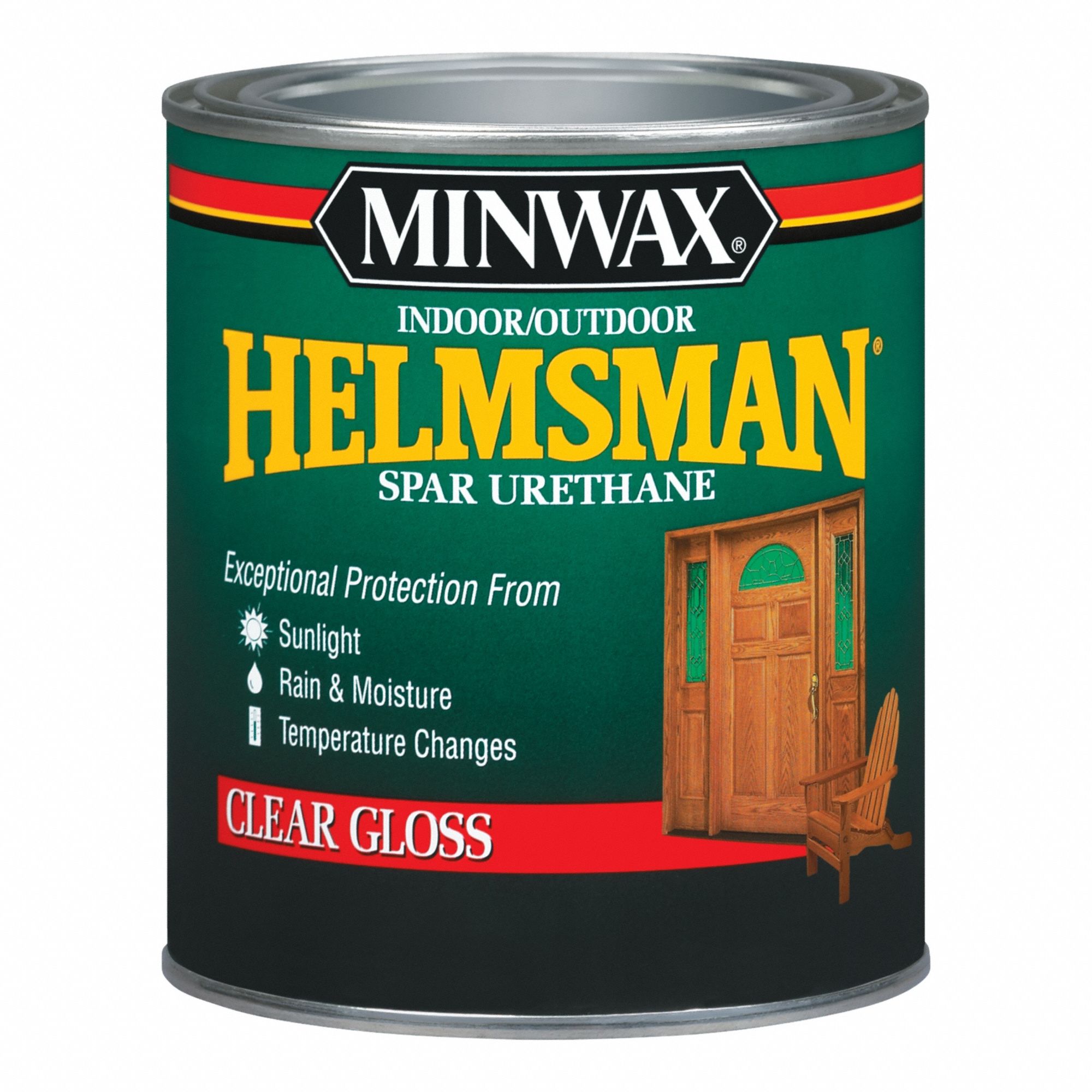 Finish: Varnish, Exterior/Interior, Oil, 1 qt Container Size, Wood, Gloss, Clear, Clear