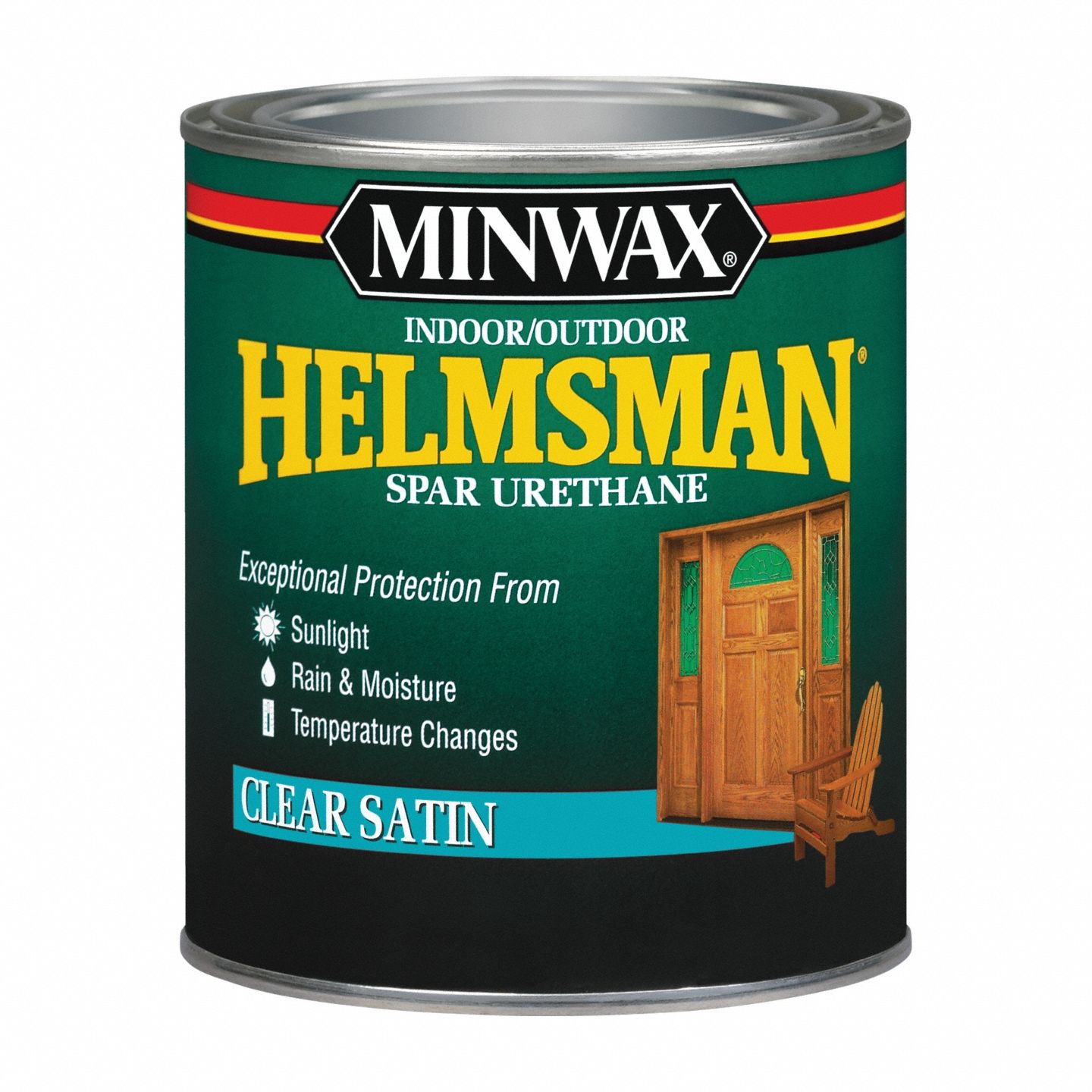 Finish: Varnish, Exterior/Interior, Oil, 1 qt Container Size, Wood, Satin, Clear, Clear