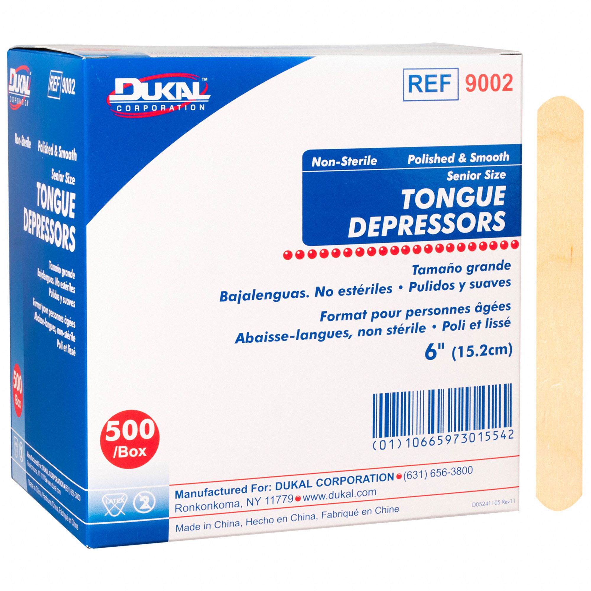Tongue Depressors: Non-Sterile, 6 in Lg, 500 PK