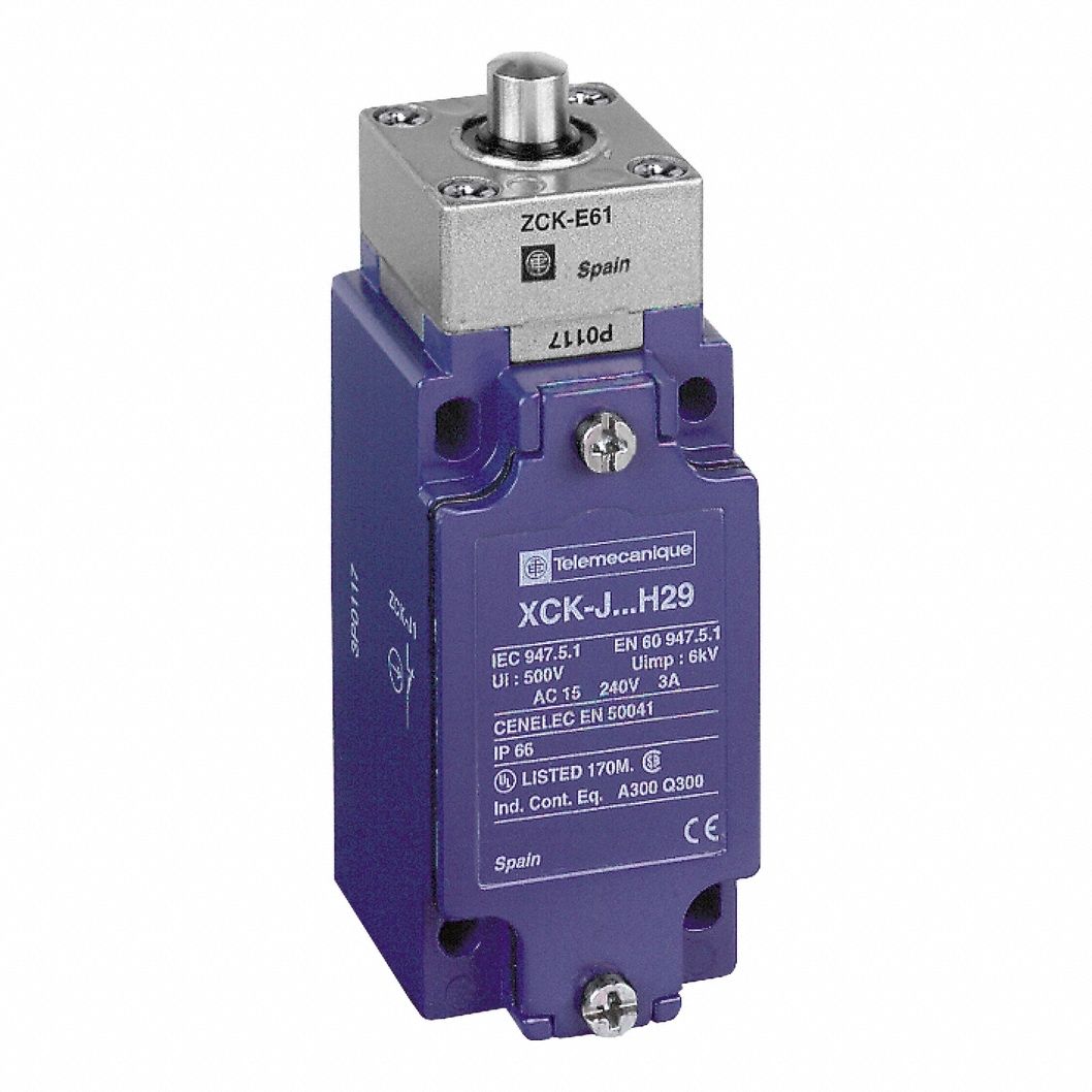 Limit Switch: Plunger Actuator, Non-Metallic, Plunger, 20 N Op Force - Max