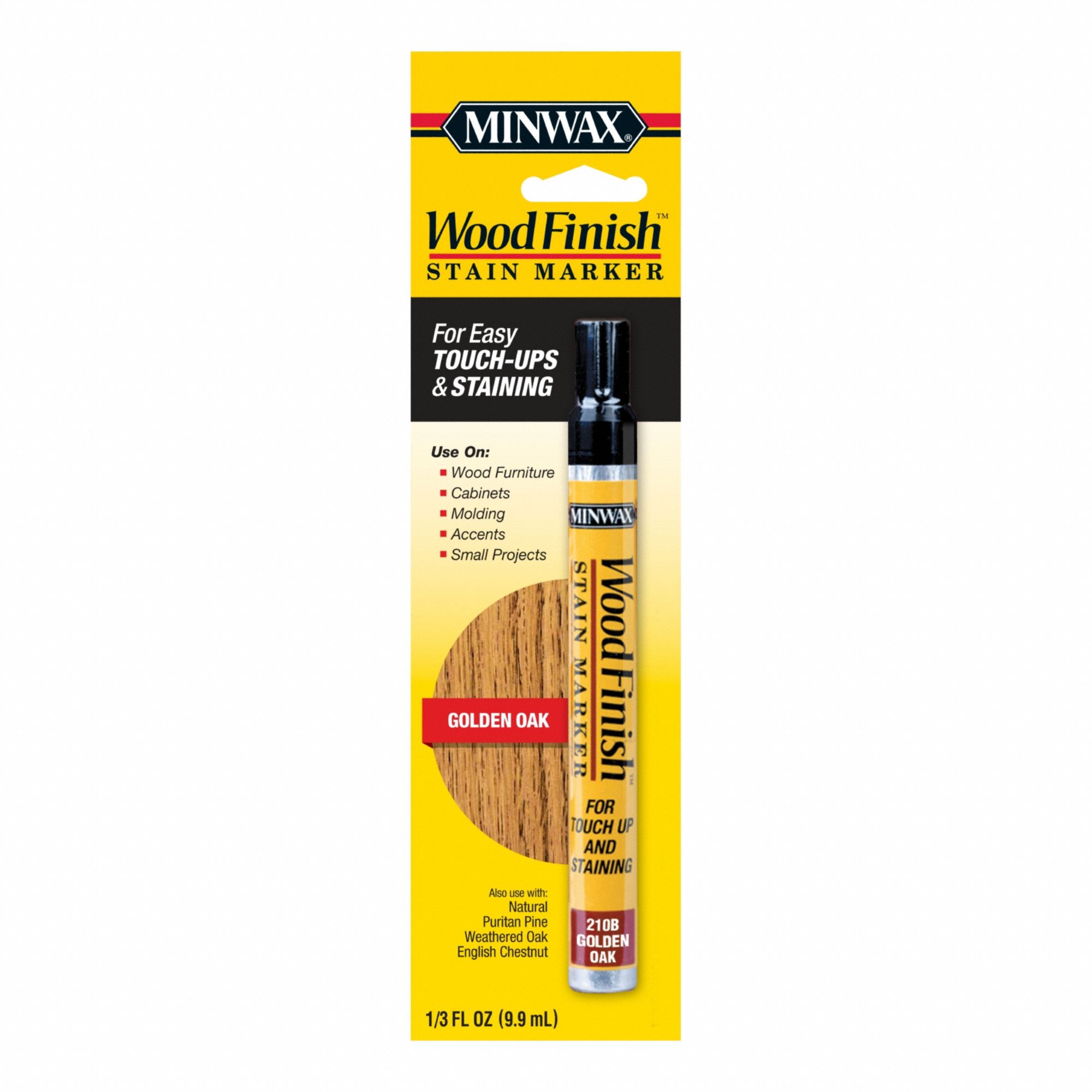 Wood Repair Marker: Wood Repair Marker, Oil, 1 Container Size, Wood, Golden Oak, Minwax