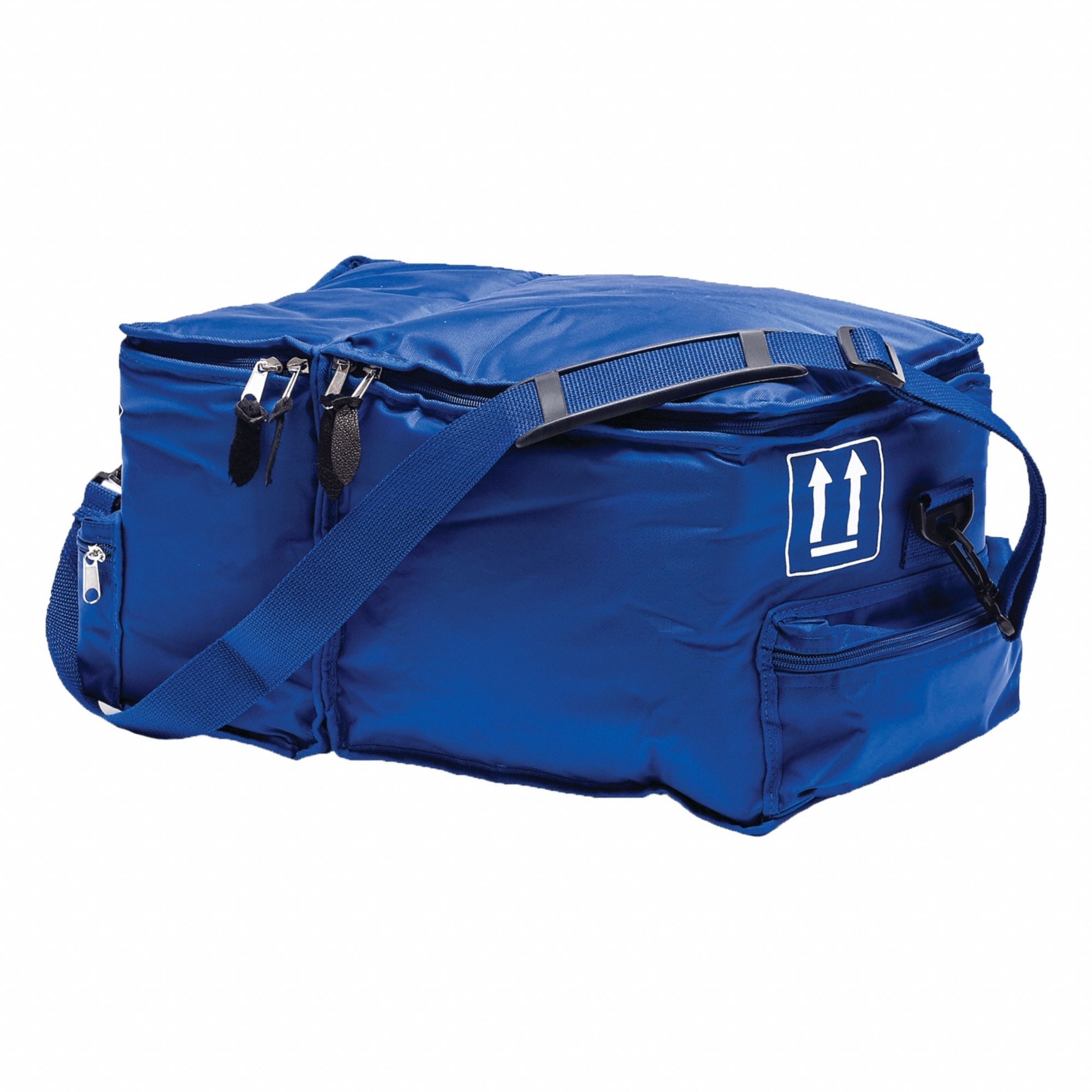 Transport Bag: 9 in Overall Lg, 16 in Overall Wd, 9 1/2 in Overall Ht, 810 cu in Capacity, Blue