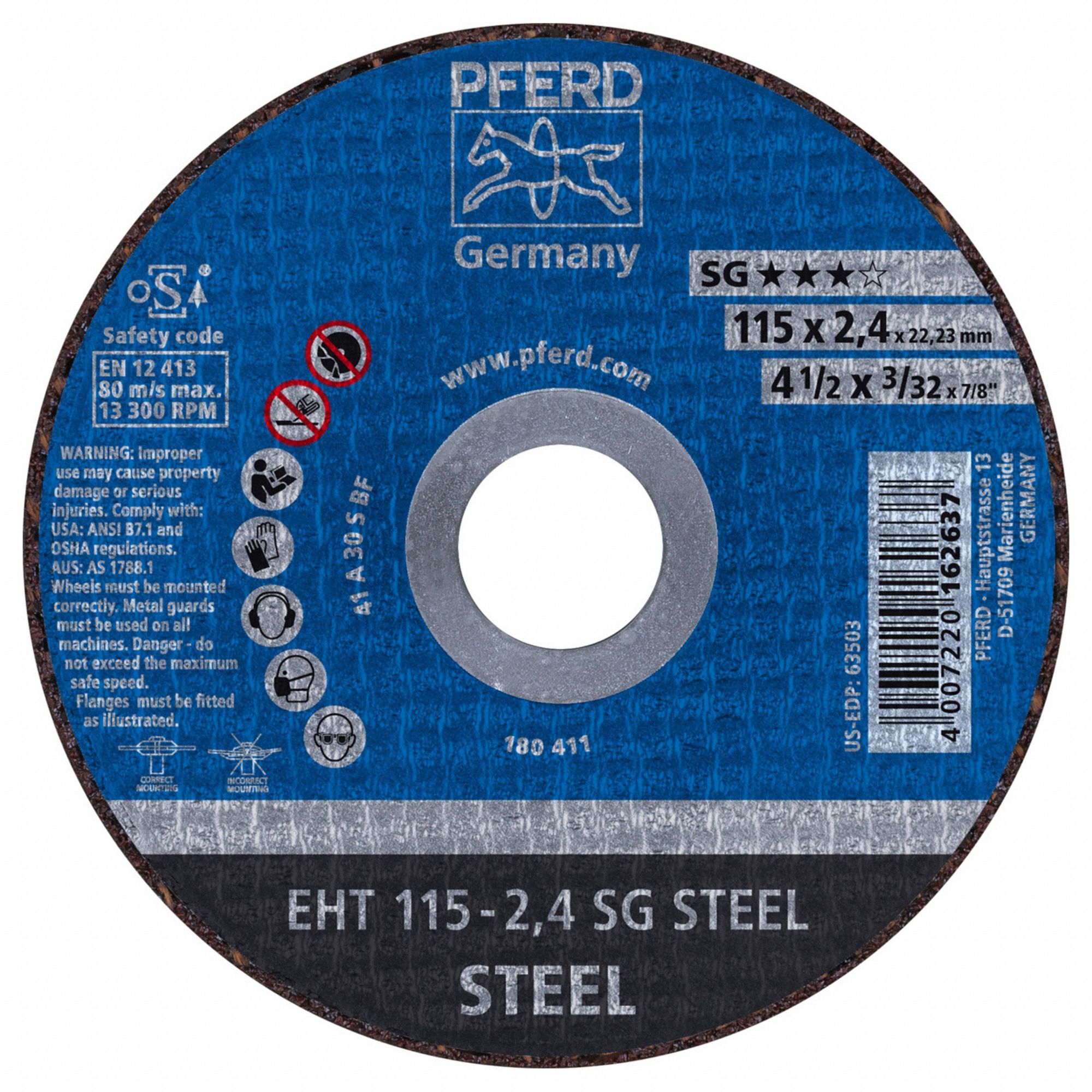 Cut-Off Wheel, T1, 4-1/2" x3/32"