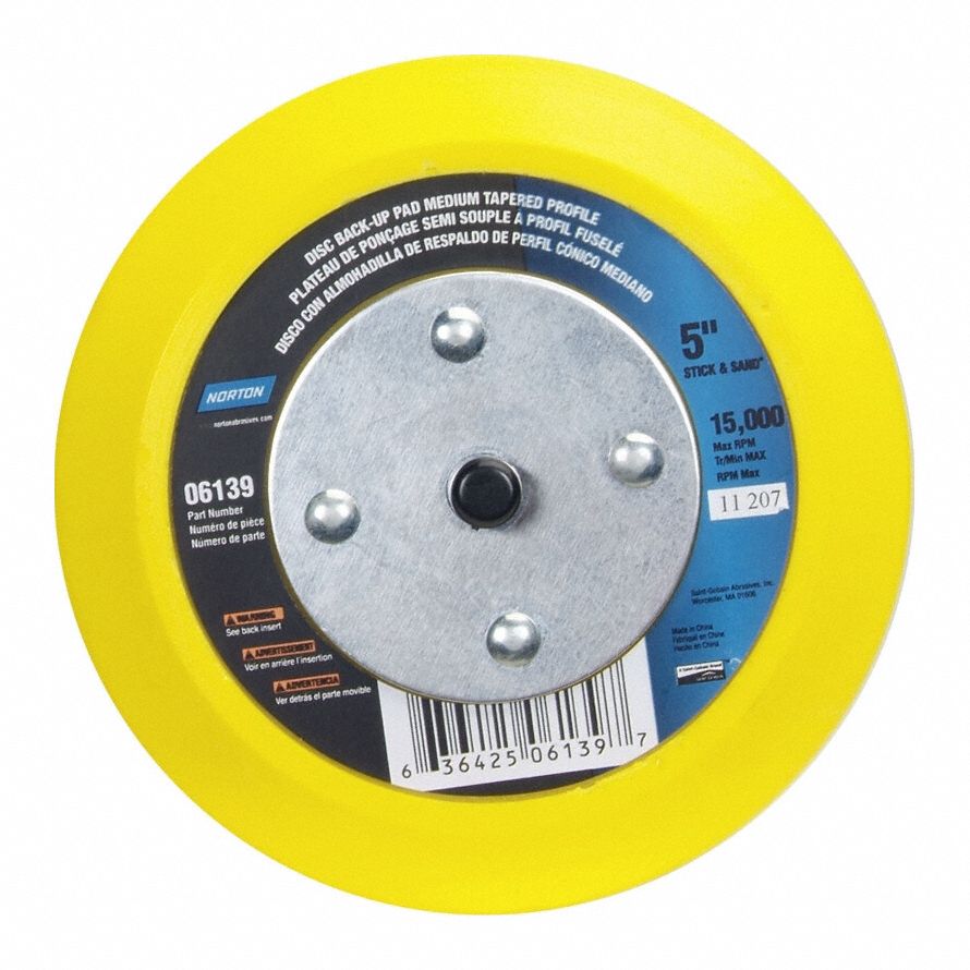 QUICK CHANGE DISC BACKUP PAD,15,000 RPM