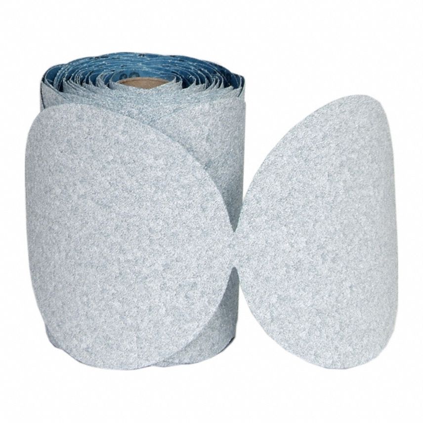Sanding Disc: 6 in Dia, Non-Vacuum, Ceramic, P500 Grit, B Wt Paper, Dry Ice A975, P500, Paper