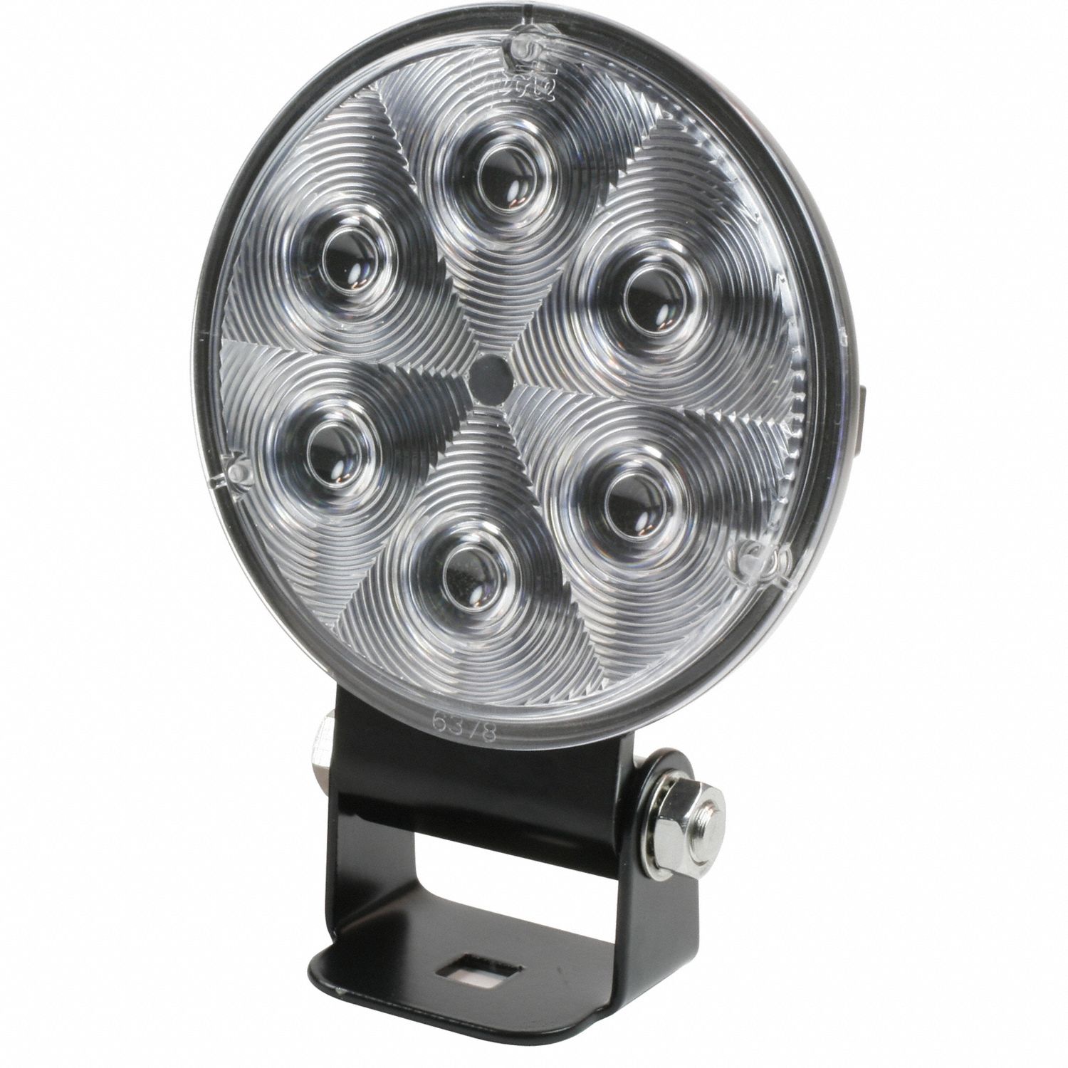 Tril 36 Bi-Volt Tractor: Round, LED, Hardshell, Tractor Trailers, Black, 4 3/8 in Overall Dia