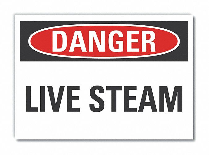 Danger Sign, 7 in x 10 in, Non-PVC Polymer