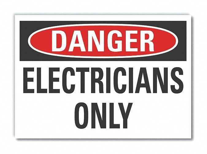  Electrical Equipment Danger Label: Polyester, Adhesive Sign Mounting, 5 in x 7 in Nominal Sign Size