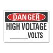 Danger: High Voltage ___ Volts Signs