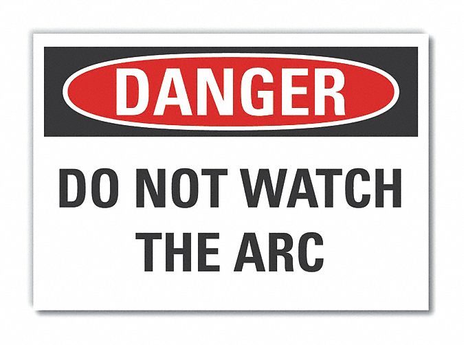 Welding Danger Rflct Label, 3.5in x 5in