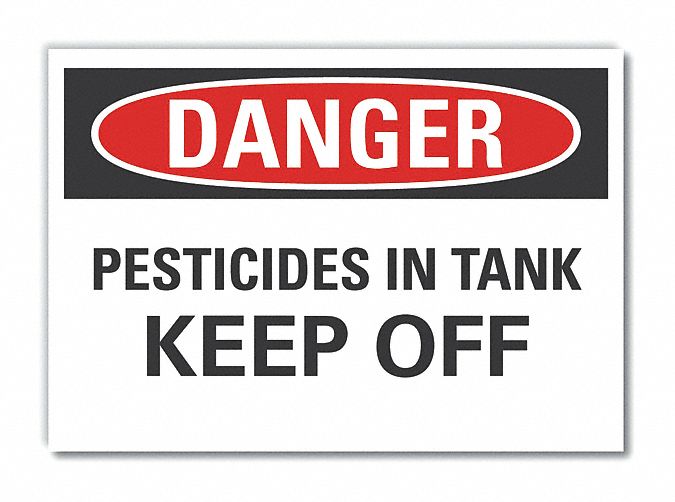 Pesticide Danger Rflct Label, 5inx7in