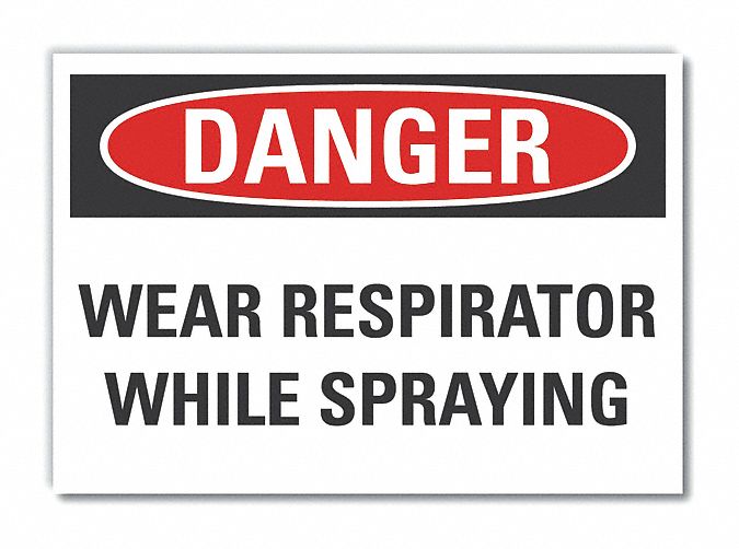 Resprtr Req Danger Rflct Label, 10x14in