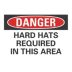 Danger: Hard Hats Required In This Area Signs