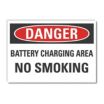 Danger: Battery Charging Area No Smoking Signs
