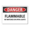 Danger: Flammable No Matches Or Open Lights Signs