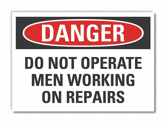 Polyester, Adhesive Sign Mounting, Machine & Operation Danger Label ...