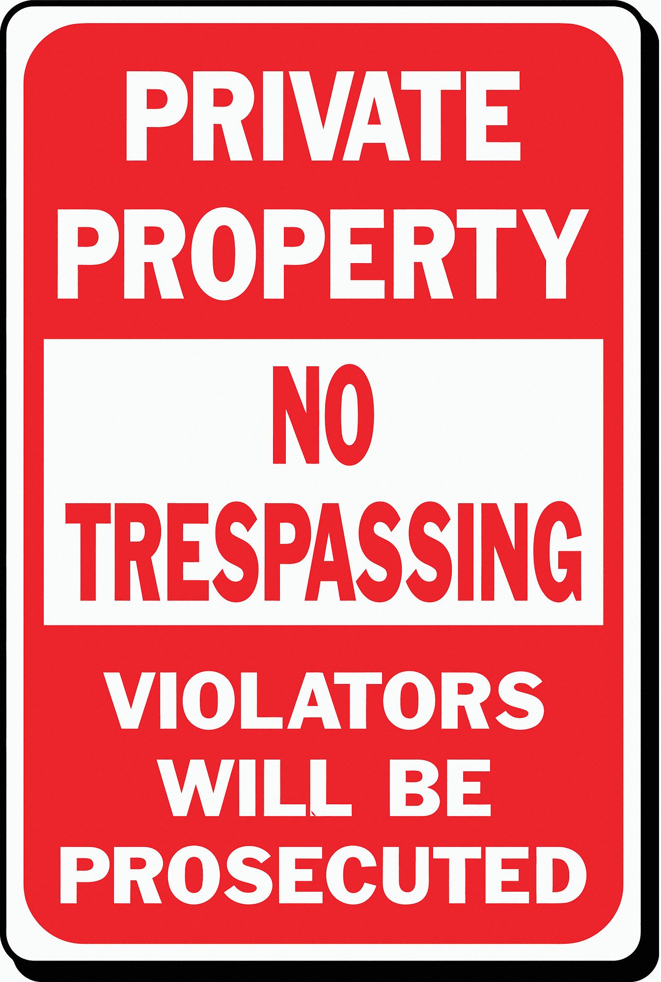 Sign Private Property No Trespassing HD