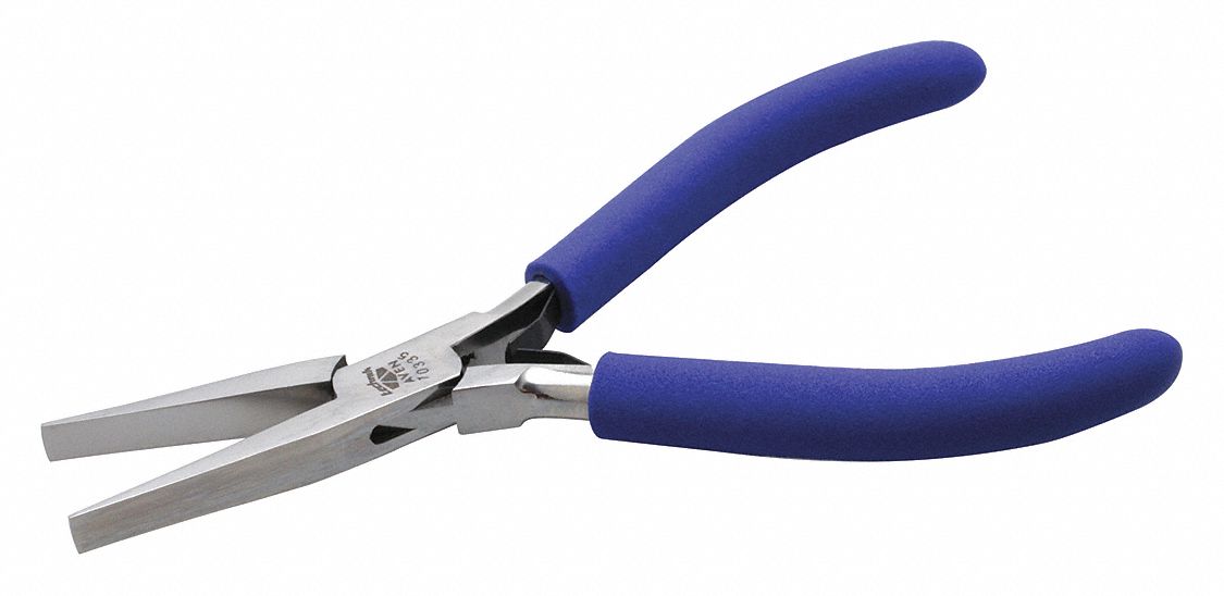 Pliers Flat, Nose, 6", Smooth Jaws