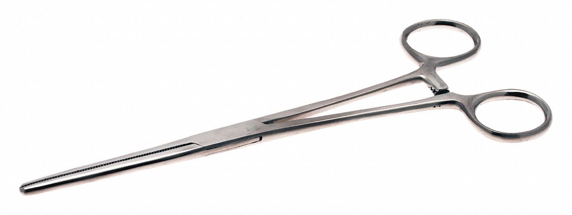 Hemostat Straight Serrated Jaws, 8"