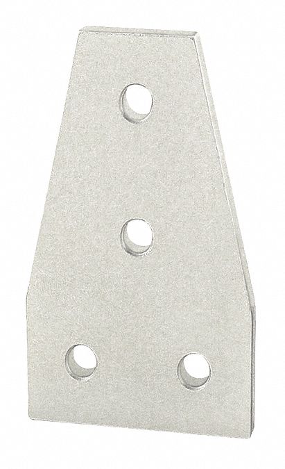 TeeJoiningPlate, Alum, Silver, 3in, 13/64in