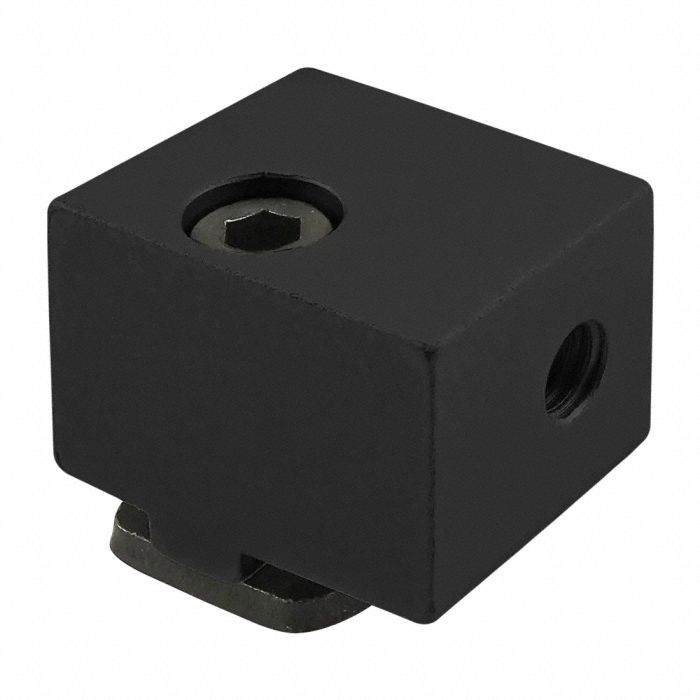Panel Mount Block: For Std Panel, Anodized, Black, Aluminum, Inch, 80/20 15 Series