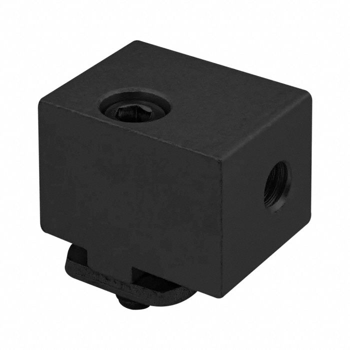 Mount Block: For Std Panel, Anodized, Black, Aluminum, Inch, 80/20 15 Series (MPN 2900-BLACK). Key specifications — Brand: 80/20; Includes Fasteners: Yes; Finish: Anodized; Material: Aluminum; Product Type: Mount Block; Compatible Series: 15 Series.