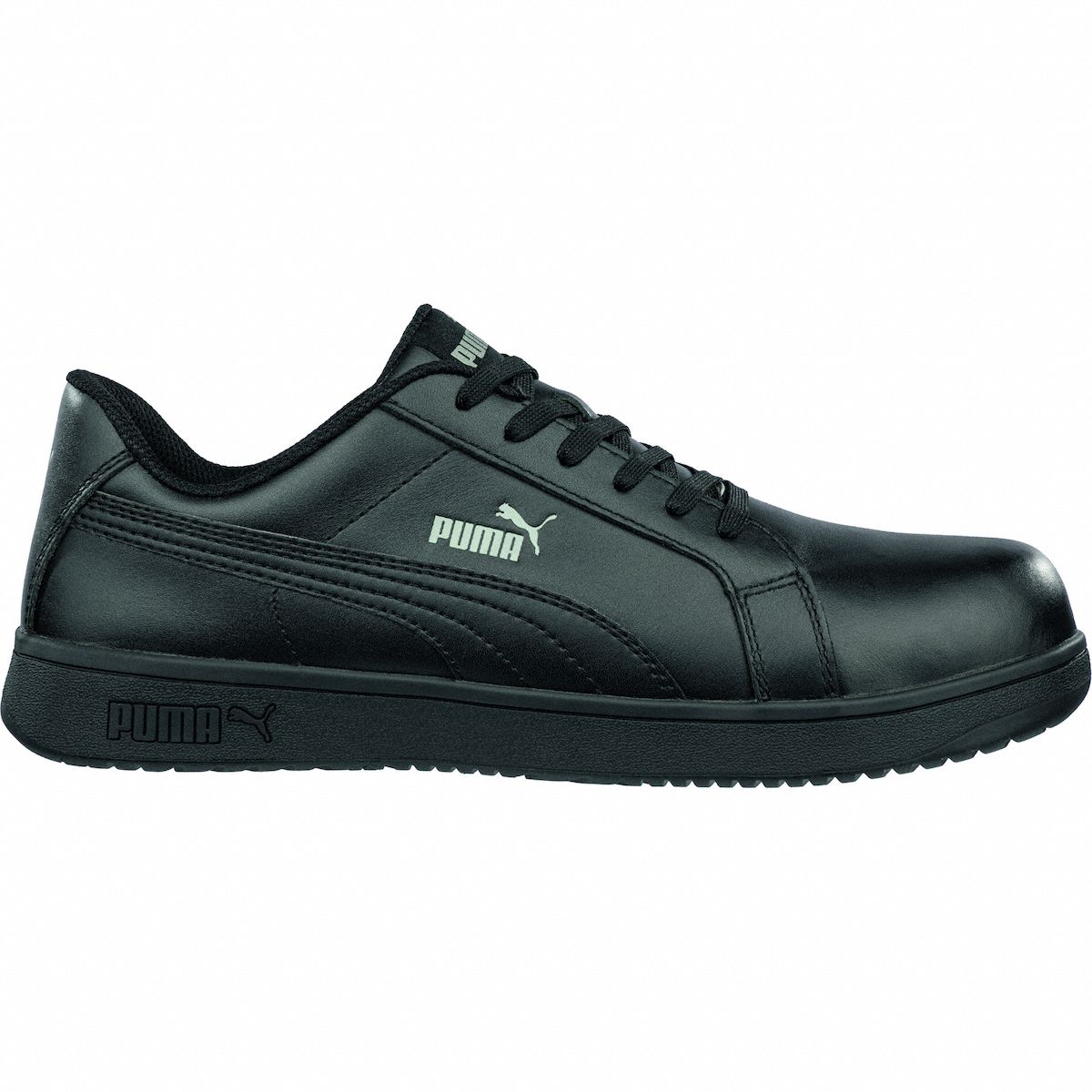 Athletic Shoe: Men's, Size 10 1/2, D, Black, Composite Toe Cap, Removable Insole