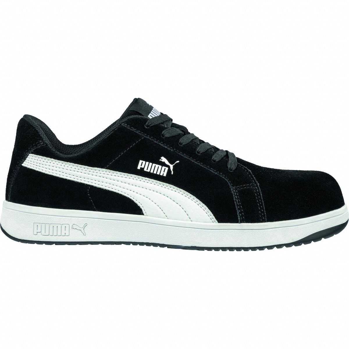 Athletic Shoe: Men's, Size 10 1/2, D, Black, Composite Toe Cap, Removable Insole