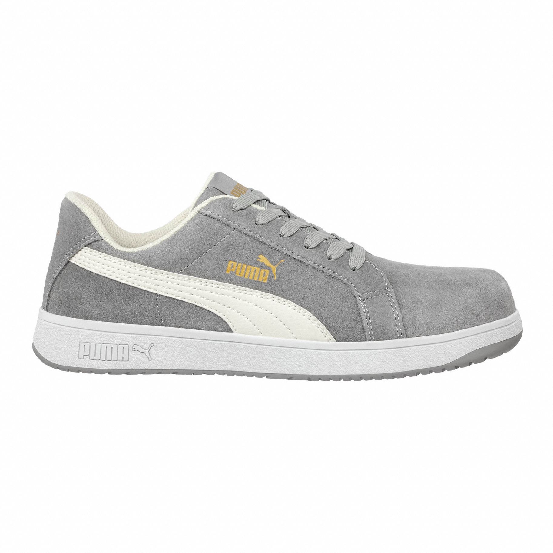 Athletic Shoe: Men's, Size 10 1/2, D, Gray, Composite Toe Cap, Removable Insole