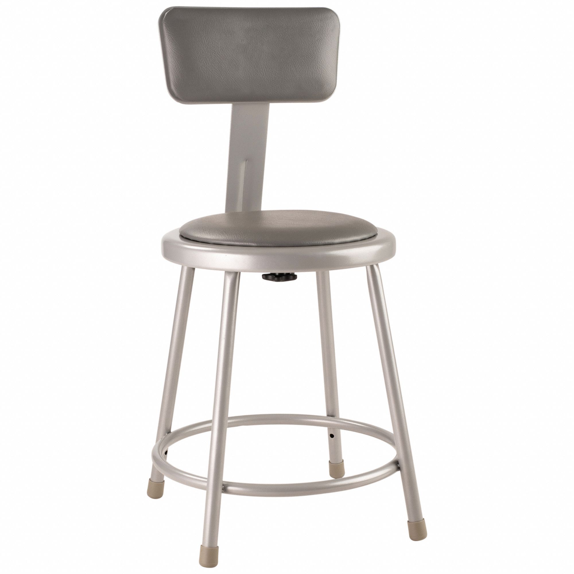 Round Stool: 31 in Overall Ht, 18 in min to 18 in max, Backrest Included