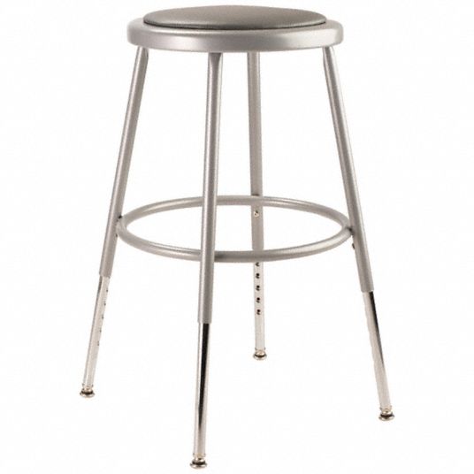 NATIONAL PUBLIC SEATING, 19 in Overall Ht, Drilled Leg Inserts, Round ...