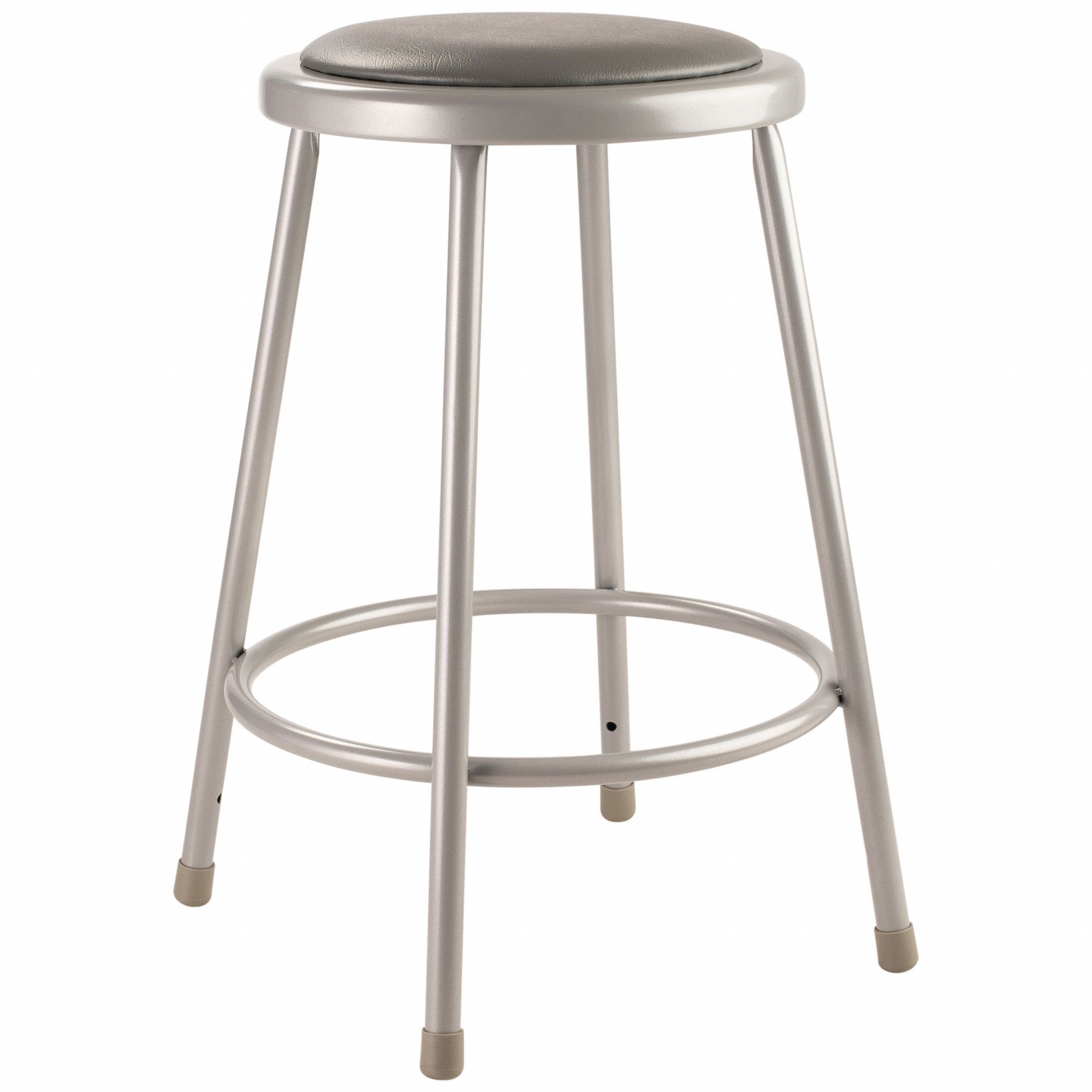 Round Stool Welded Tube Leg Gray 24 H